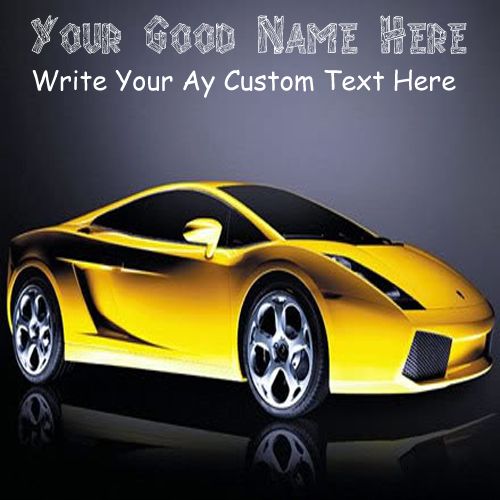 Cool sports car stylish profile with name write pictures edit